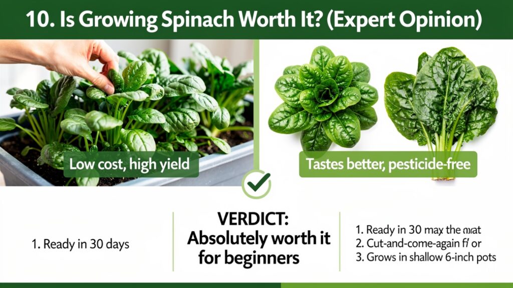10 Is Growing Spinach Worth It (Expert Opinion)

