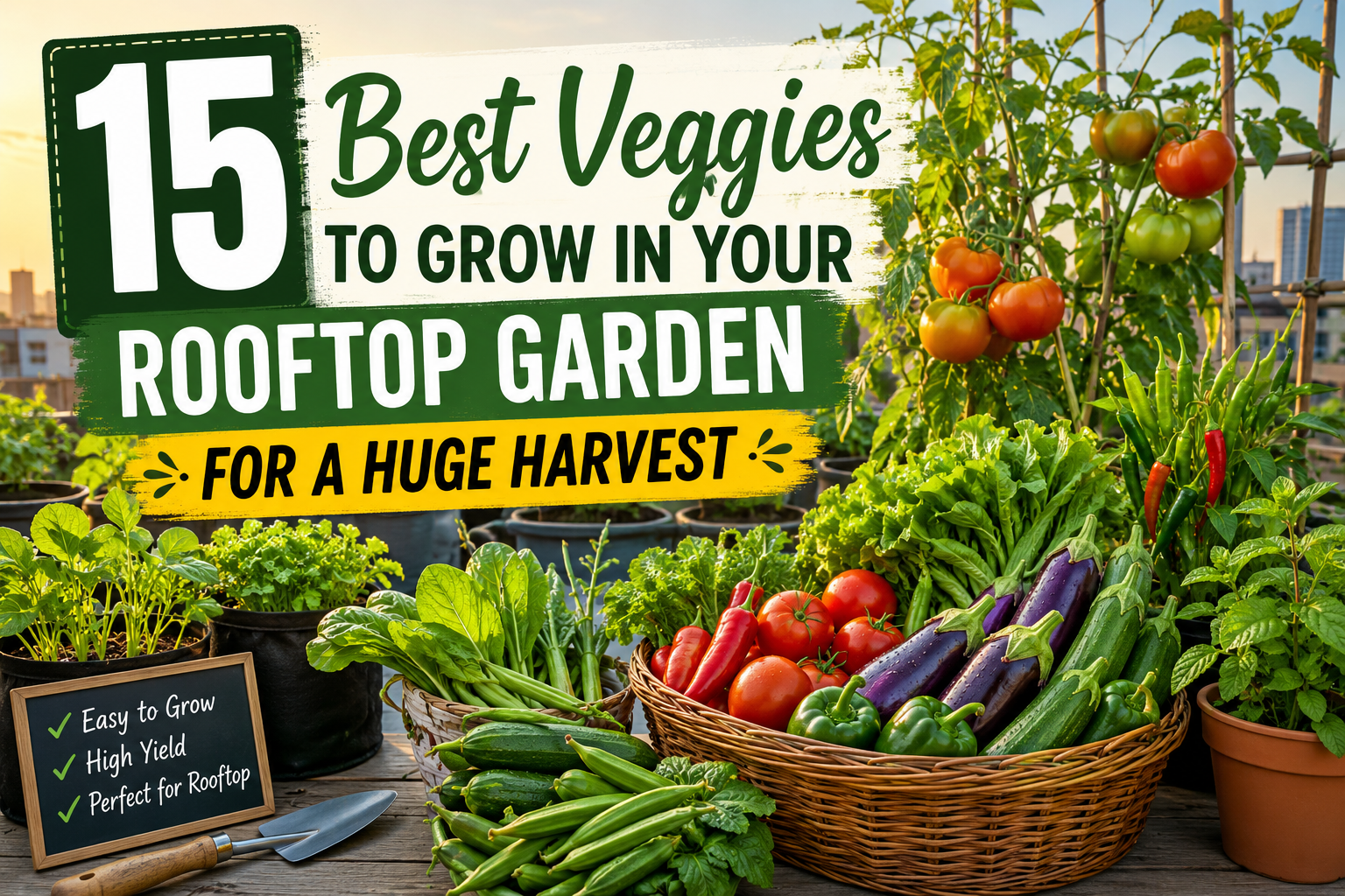15 Best Veggies to Grow in Your Rooftop Garden for a Huge Harvest