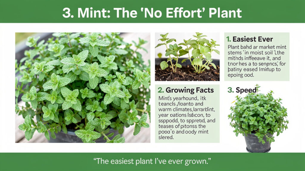 3. Mint: The "No Effort" Plant