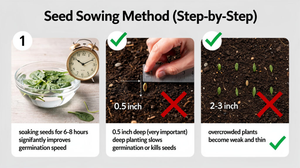 3. Seed Sowing Method (Step-by-Step)
