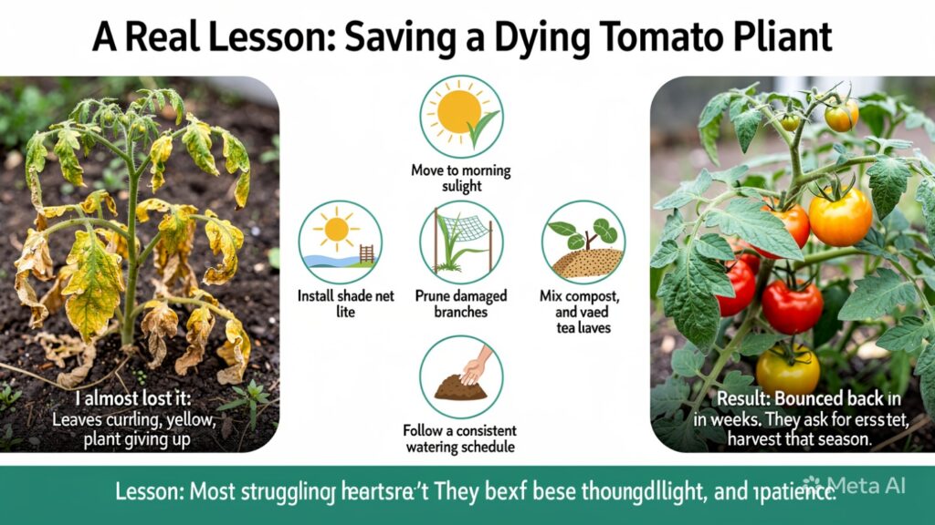 A Real Lesson: Saving a Dying Tomato Plant