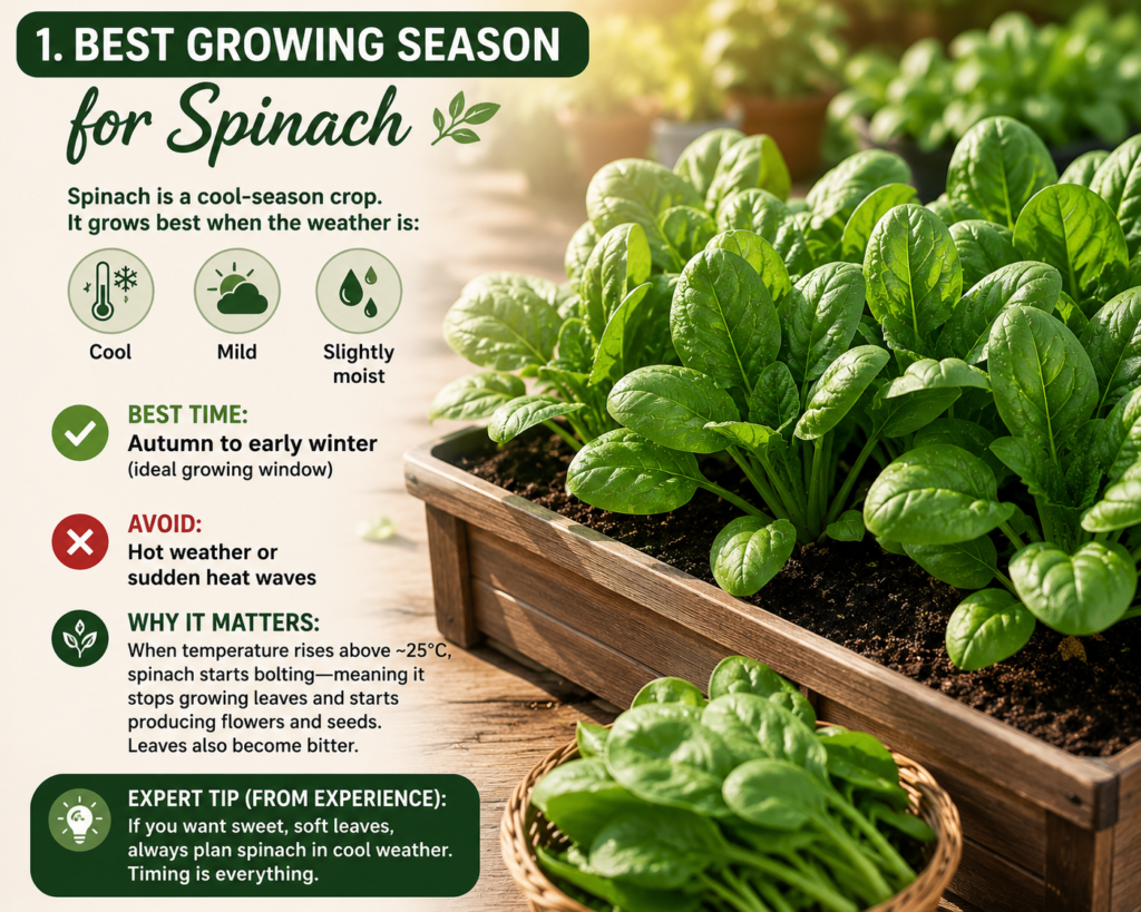 Best Growing Season for Spinach

