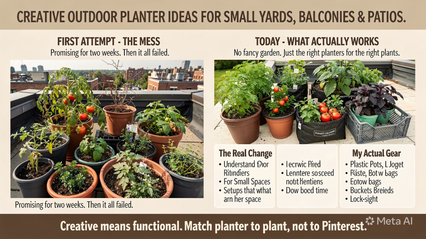 Creative Outdoor Planter Ideas for Small Yards, Balconies and Patios