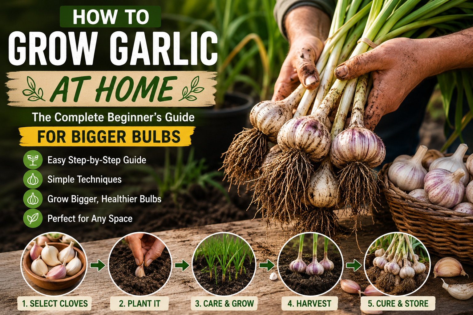 How to Grow Garlic at Home