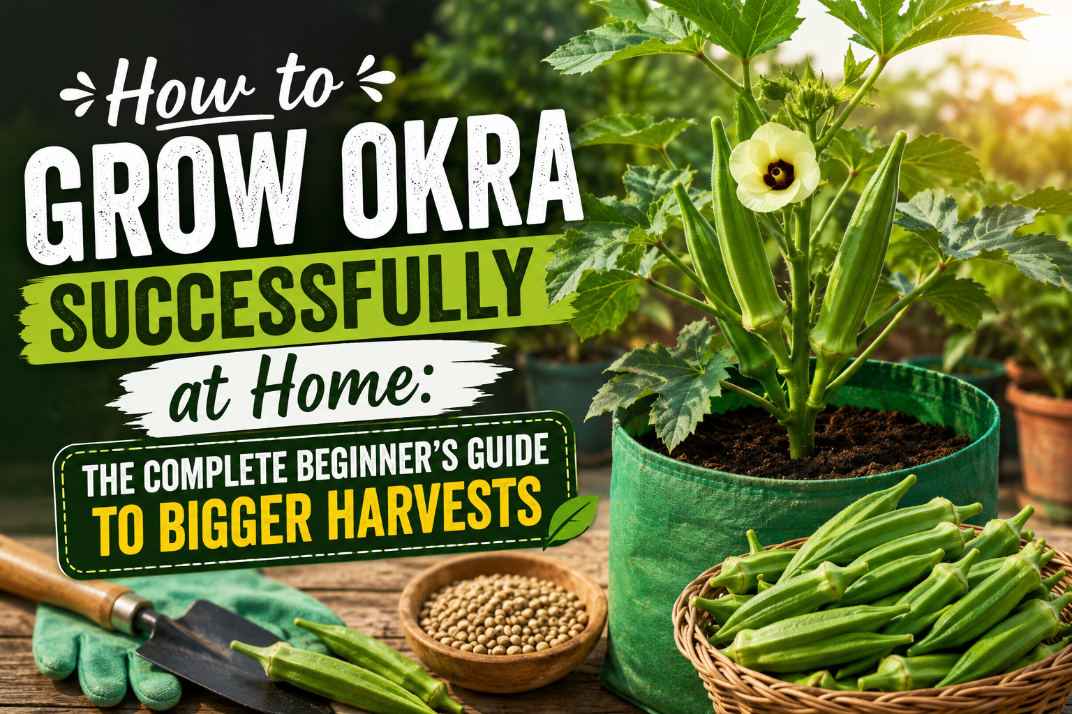 How to Grow Okra Successfully at Home: The Complete Beginner’s Guide to Bigger Harvests