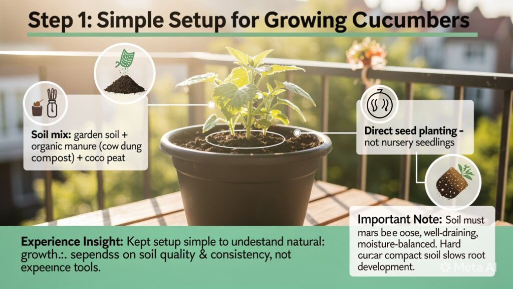 Simple Setup for Growing Cucumbers
