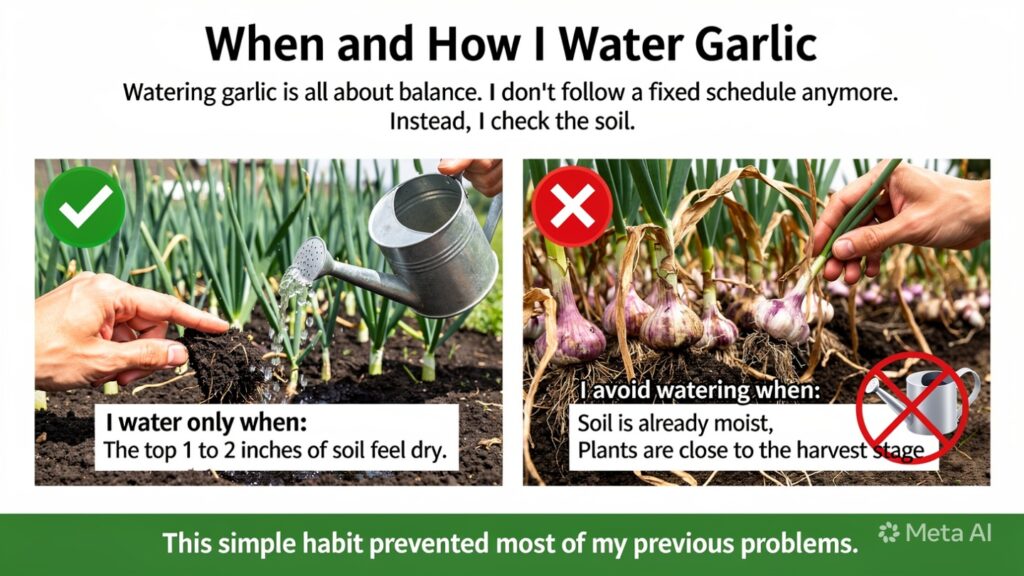 When and How I Water Garlic.