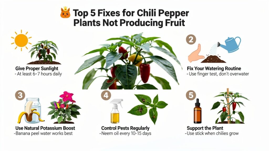 🌶️ Top 5 Fixes for Chilli Pepper Plants Not Producing Fruit