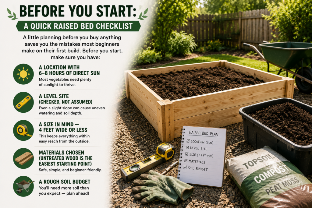 Before You Start: A Quick Raised Bed Checklist