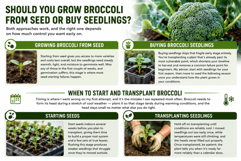 Should You Grow Broccoli from Seed or Buy Seedlings?

